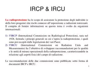 ircp ircu