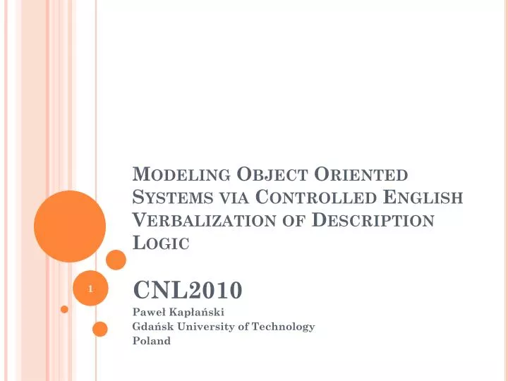 modeling object oriented systems via controlled english verbalization of description logic