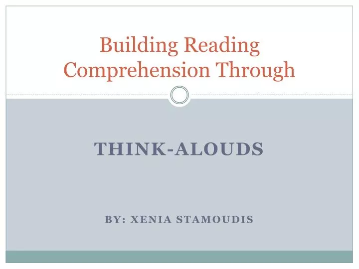 building reading comprehension through