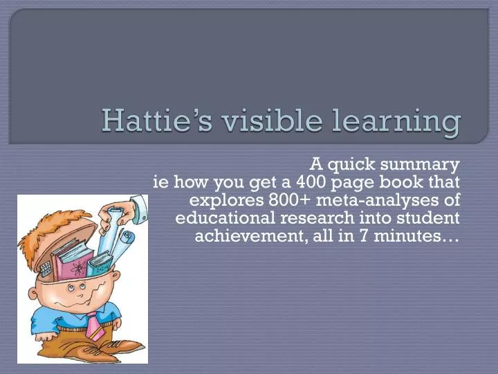 hattie s visible learning