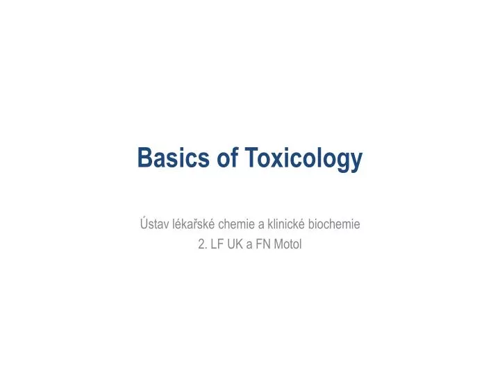 basics of toxicology