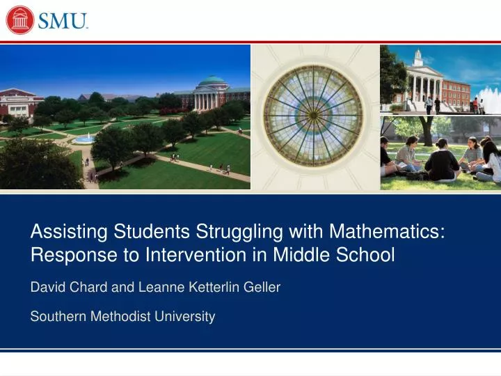 assisting students struggling with mathematics response to intervention in middle school