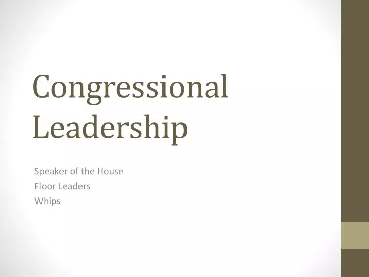 congressional leadership