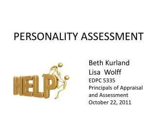 PERSONALITY ASSESSMENT
