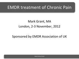 EMDR treatment of Chronic Pain