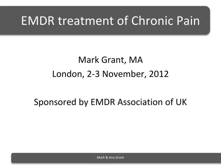 emdr treatment of chronic pain