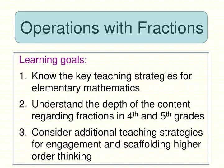operations with fractions