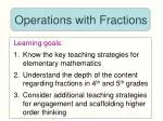 Operations with Fractions - slide 1