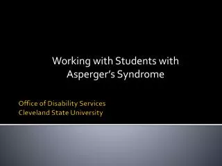Office of Disability Services Cleveland State University
