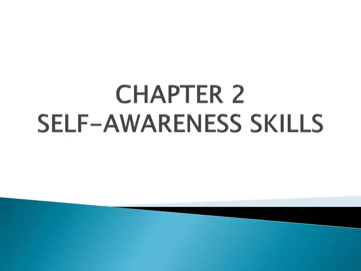 chapter 2 self awareness skills