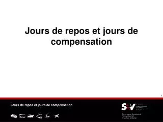 jours de repos et jours de compensation