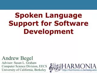 Spoken Language Support for Software Development