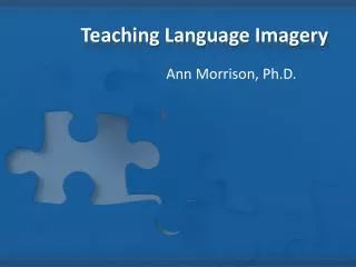 Teaching Language Imagery