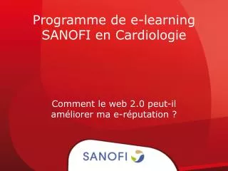 programme de e learning sanofi en cardiologie