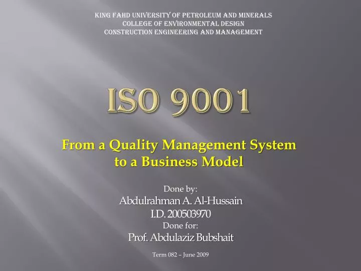 Ppt Iso 9001 Powerpoint Presentation Free Download Id2259809