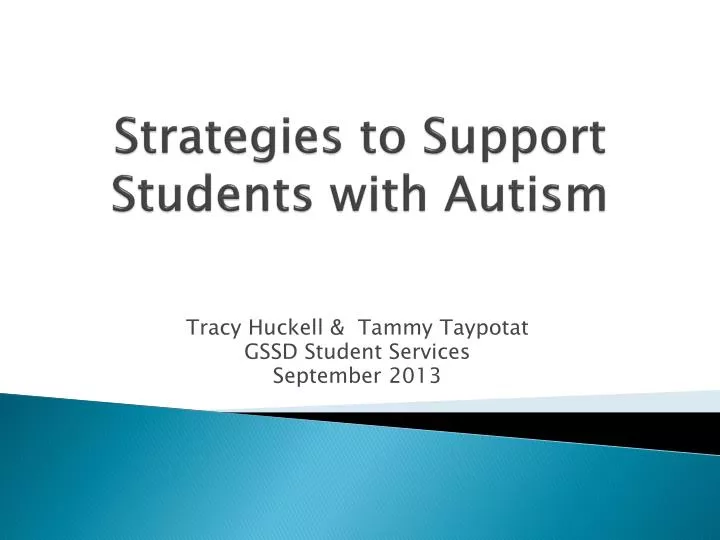 strategies to support students with autism