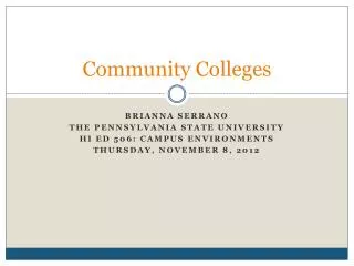 Community Colleges