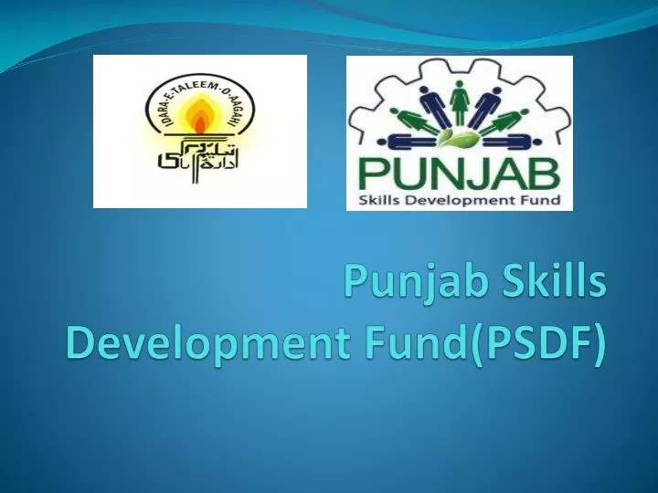 punjab skills development fund psdf