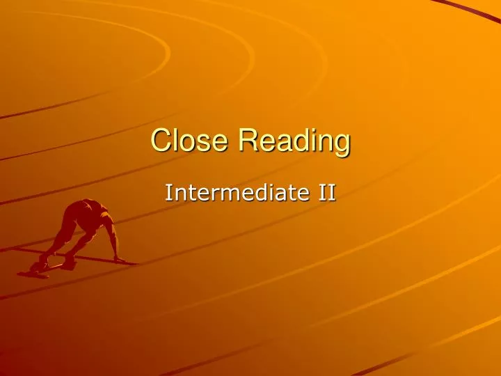 close reading