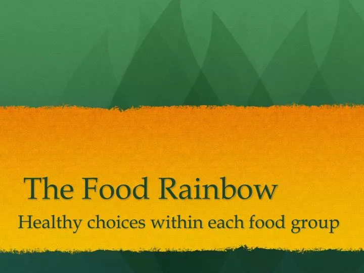 the food rainbow