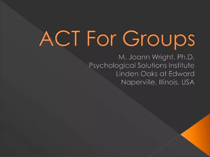 act for groups