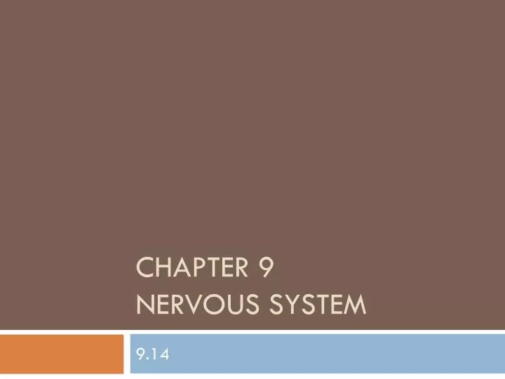 chapter 9 nervous system