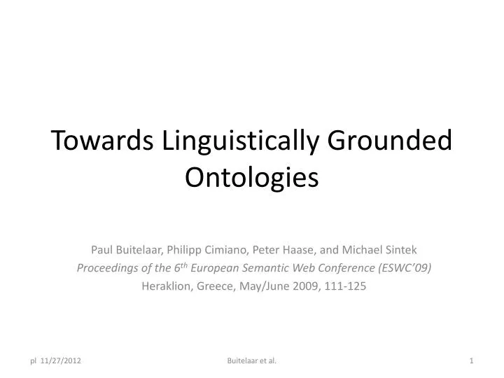 towards linguistically grounded ontologies