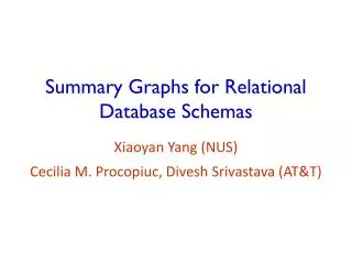 Summary Graphs for Relational Database Schemas