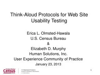 Think-Aloud Protocols for Web Site Usability Testing