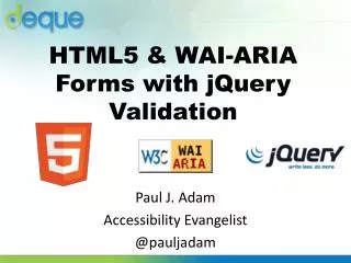 HTML5 &amp; WAI-ARIA Forms with jQuery Validation
