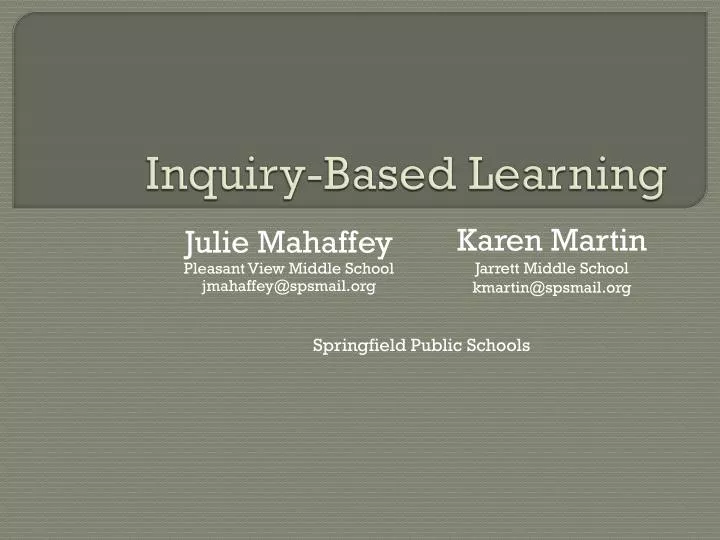 inquiry based learning