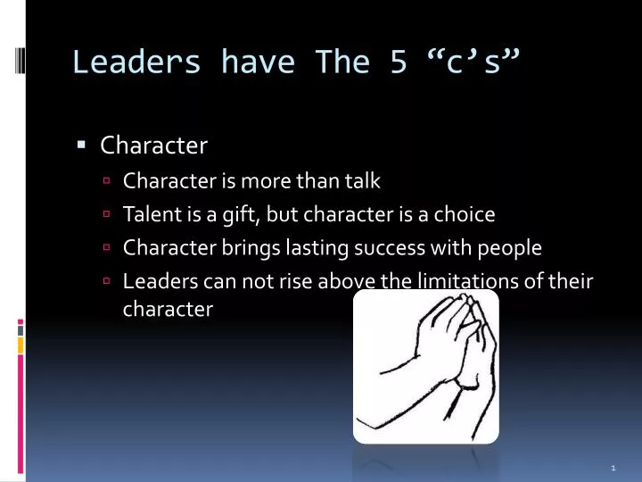 leaders have the 5 c s