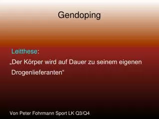 gendoping