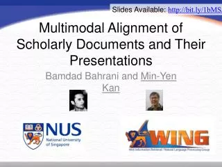 Multimodal Alignment of Scholarly Documents and Their Presentations