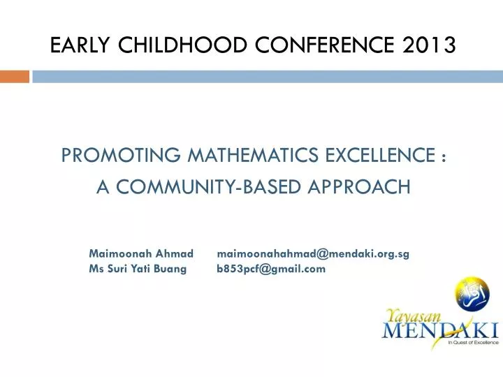early childhood conference 2013