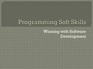 Programming Soft Skills