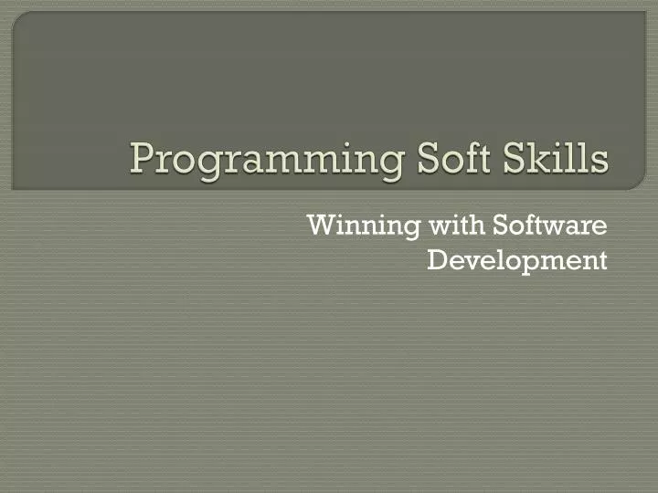 programming soft skills