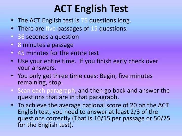 act english test