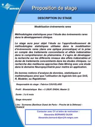 proposition de stage