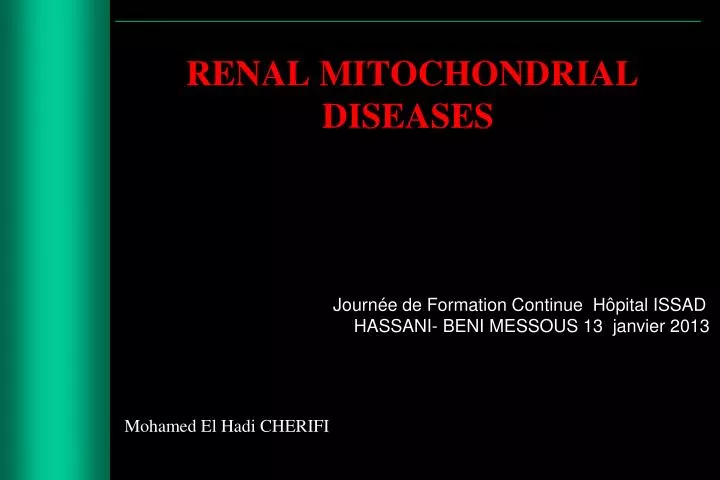 renal mitochondrial diseases