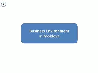 Business Environment in Mo ldova