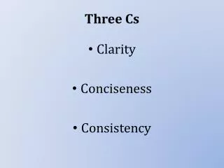 Three Cs