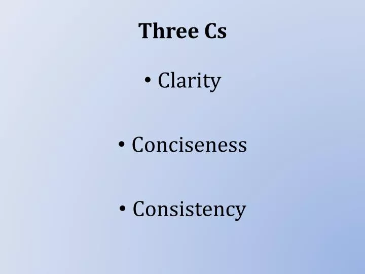 three cs