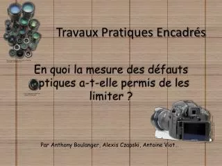 travaux pratiques encadr s
