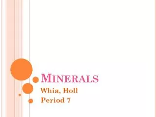 Minerals