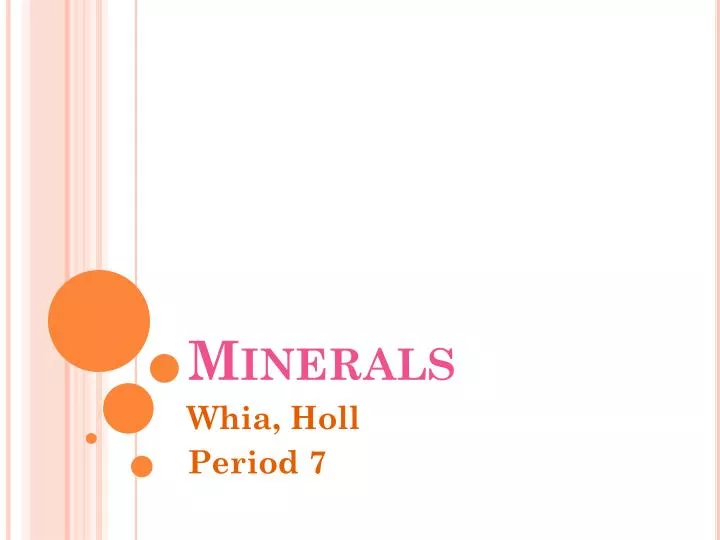 minerals