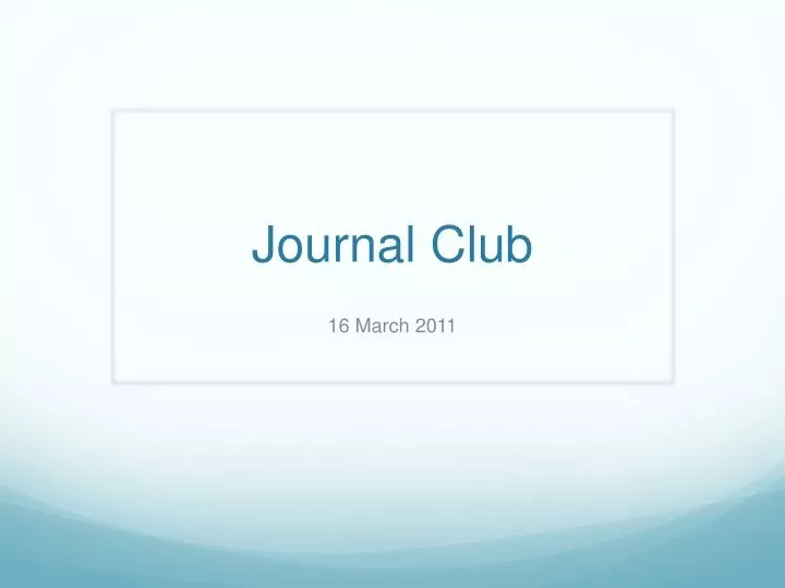 journal club