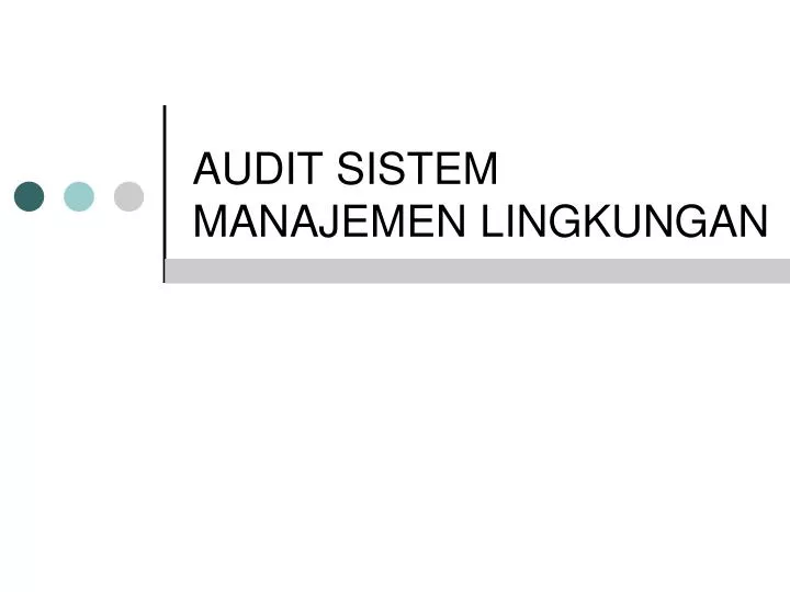 audit sistem manajemen lingkungan
