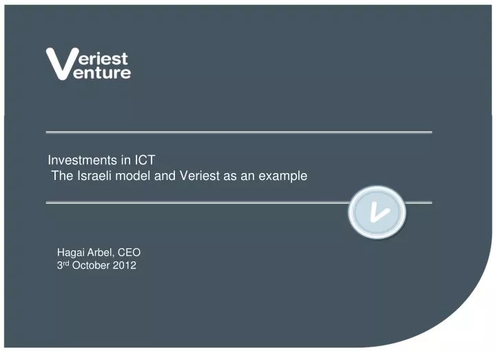 i nvestments in ict the israeli model and veriest as an example