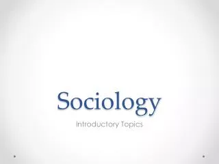 Sociology